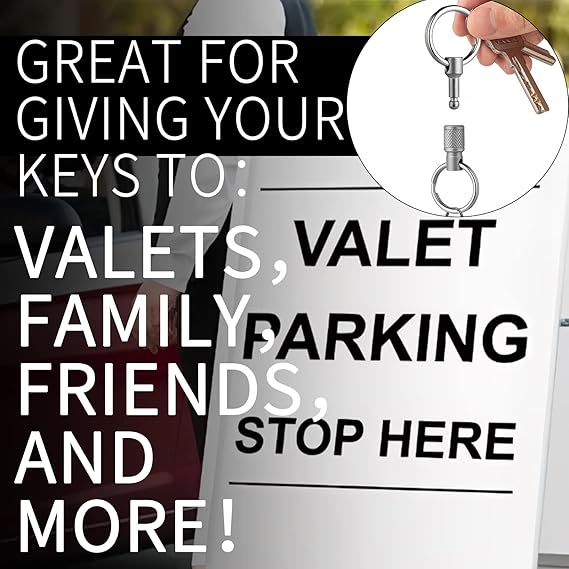 Titanium Quick Release Swivel Keychain, Pull Apart Detachable Keychain Heavy Duty Car Key Holder with Key Rings